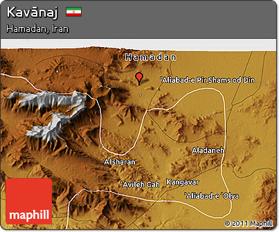 Physical 3D Map of Kavānaj