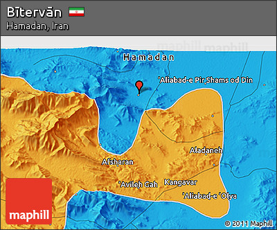 Political 3D Map of Bītervān