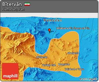 Political 3D Map of Bītervān