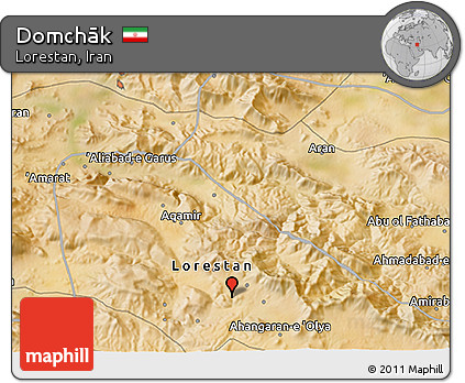 Satellite 3D Map of Domchāk