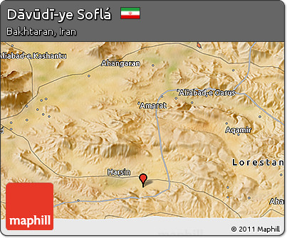 Satellite 3D Map of Dāvūdī-ye Soflá