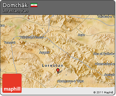 Satellite 3D Map of Domchāk