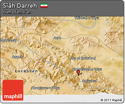 Satellite 3D Map of Sīāh Darreh
