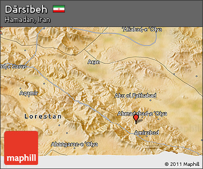 Satellite 3D Map of Dārsībeh