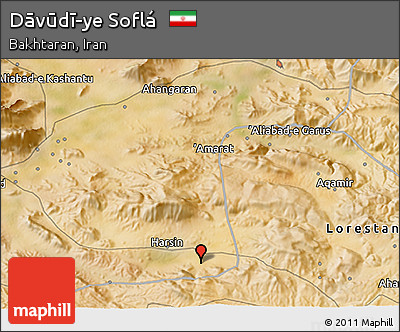 Satellite 3D Map of Dāvūdī-ye Soflá