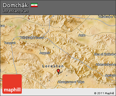 Satellite 3D Map of Domchāk