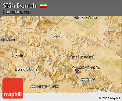 Satellite 3D Map of Sīāh Darreh