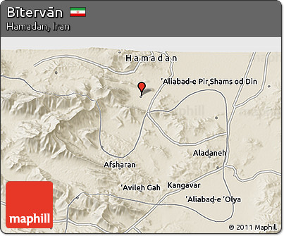 Shaded Relief 3D Map of Bītervān