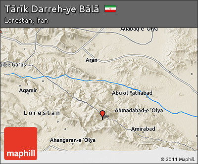 Shaded Relief 3D Map of Tārīk Darreh-ye Bālā