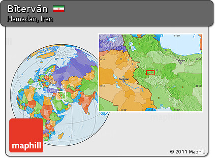 Political Location Map of Bītervān