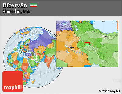 Political Location Map of Bītervān