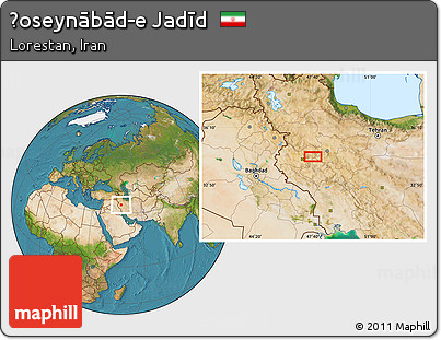 Satellite Location Map of Ḩoseynābād-e Jadīd