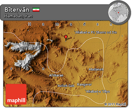 Physical Map of Bītervān