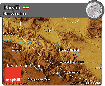 Physical Map of Dāryāb