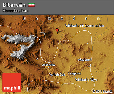 Physical Map of Bītervān