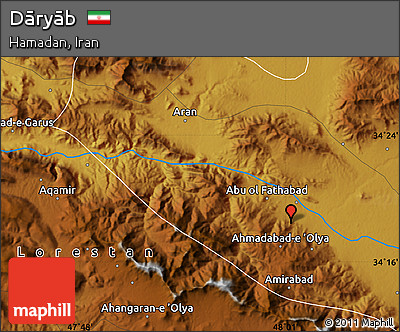 Physical Map of Dāryāb