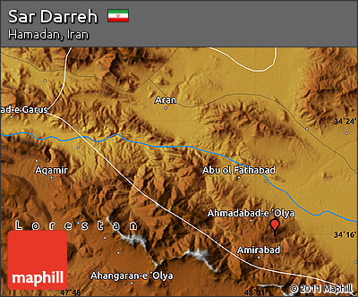 Physical Map of Sar Darreh