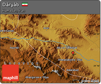 Physical Map of Dāryāb