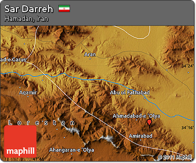 Physical Map of Sar Darreh