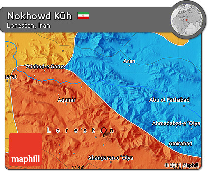Political Map of Nokhowd Kūh