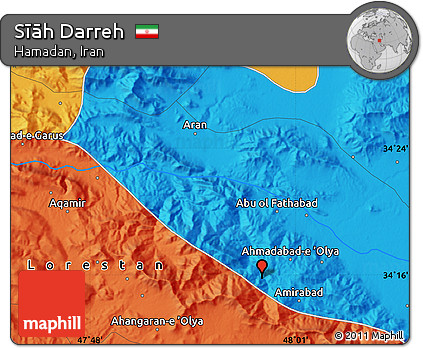 Political Map of Sīāh Darreh