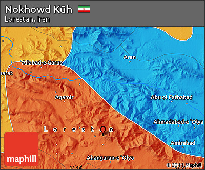 Political Map of Nokhowd Kūh