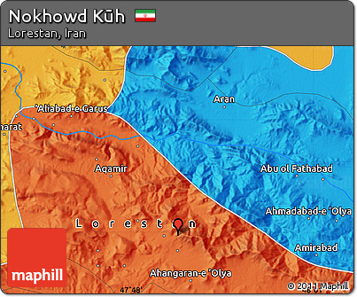 Political Map of Nokhowd Kūh