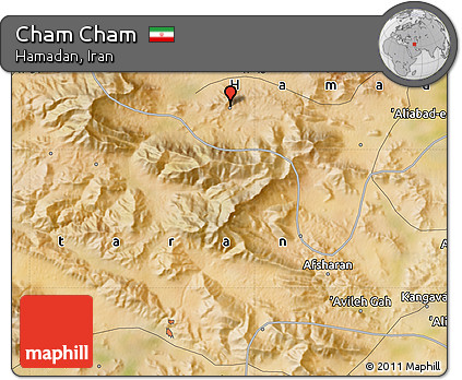 Satellite Map of Cham Cham