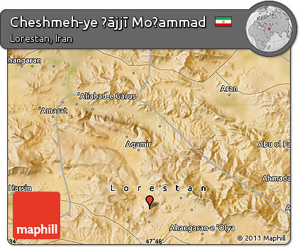 Satellite Map of Cheshmeh-ye Ḩājjī Moḩammad