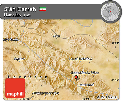 Satellite Map of Sīāh Darreh