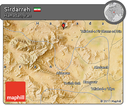 Satellite Map of Sīrdarreh