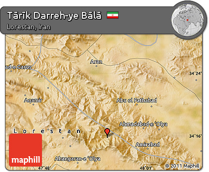 Satellite Map of Tārīk Darreh-ye Bālā