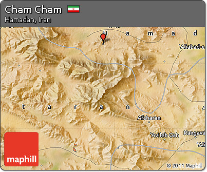 Satellite Map of Cham Cham