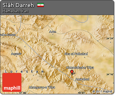 Satellite Map of Sīāh Darreh