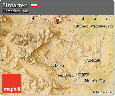 Satellite Map of Sīrdarreh