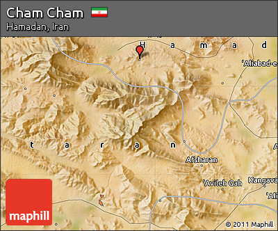 Satellite Map of Cham Cham