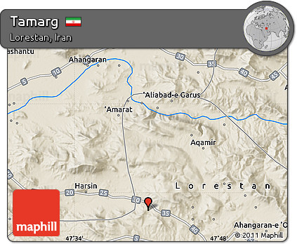 Shaded Relief Map of Tamarg