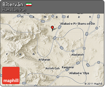 Shaded Relief Map of Bītervān