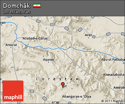 Shaded Relief Map of Domchāk