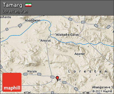 Shaded Relief Map of Tamarg
