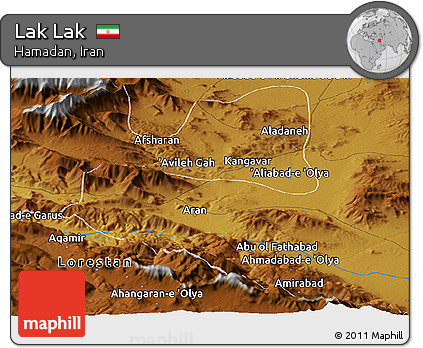 Physical Panoramic Map of Lak Lak