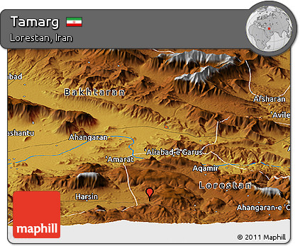 Physical Panoramic Map of Tamarg