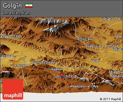 Physical Panoramic Map of Golgīn