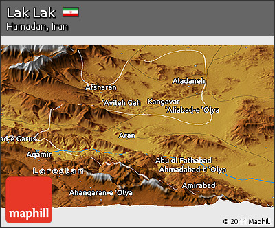 Physical Panoramic Map of Lak Lak