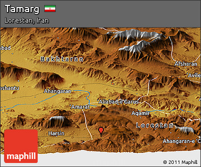 Physical Panoramic Map of Tamarg