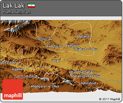 Physical Panoramic Map of Lak Lak