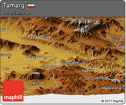 Physical Panoramic Map of Tamarg