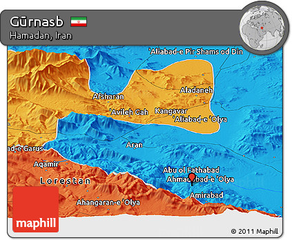 Political Panoramic Map of Gūrnasb