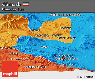 Political Panoramic Map of Gūrnasb
