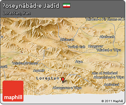 Satellite Panoramic Map of Ḩoseynābād-e Jadīd